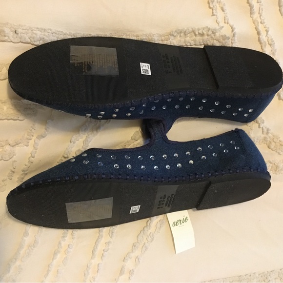 Aerie Blue Mary Jane Flats with Silver Accents - Picture 8 of 11